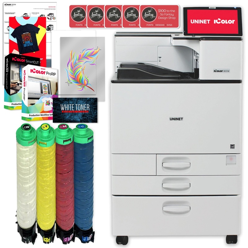 Uninet IColor 800W PRO Digital White Transfer Printer w/ $1044 Software