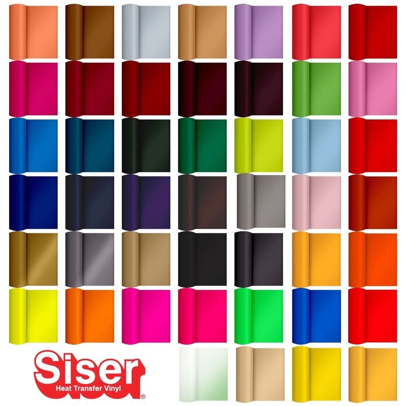 Siser EasyWeed Heat Transfer Material 12 in x 150 ft Roll – 46 Colors Available Black
