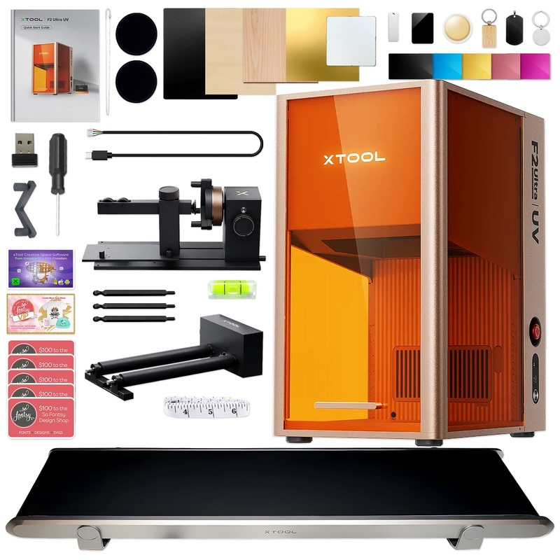 xTool F2 Ultra UV 5W Cold Laser Engraver & Cutter with Conveyor & Rotary