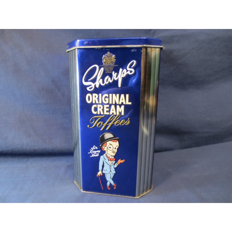 Vintage Tin CAN, Tin Box, SHARPS CANDY Tin, Collectible Tin Box, Tin Can, Metal Box, Metal Can, Advertising Can, Tin Candy Box, Vintage Tin
