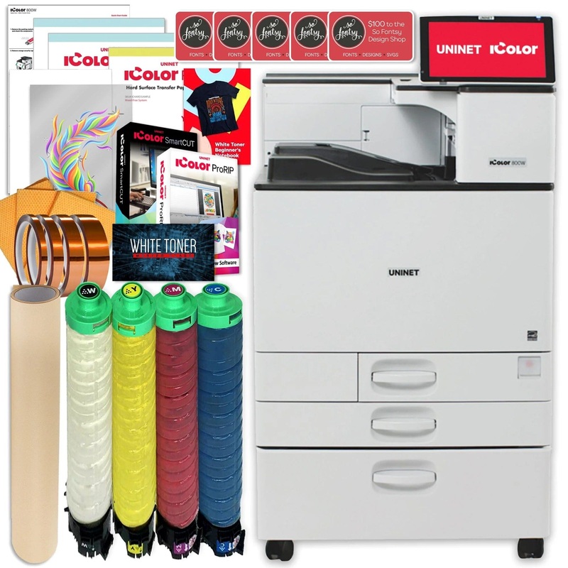 Uninet IColor 800W PRO Transfer Printer w/ Textile Bundle & $1044 Software