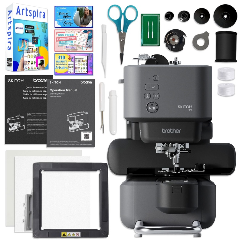 Brother Skitch PP1 4″ x 4″ Embroidery Machine with Artspira Studio