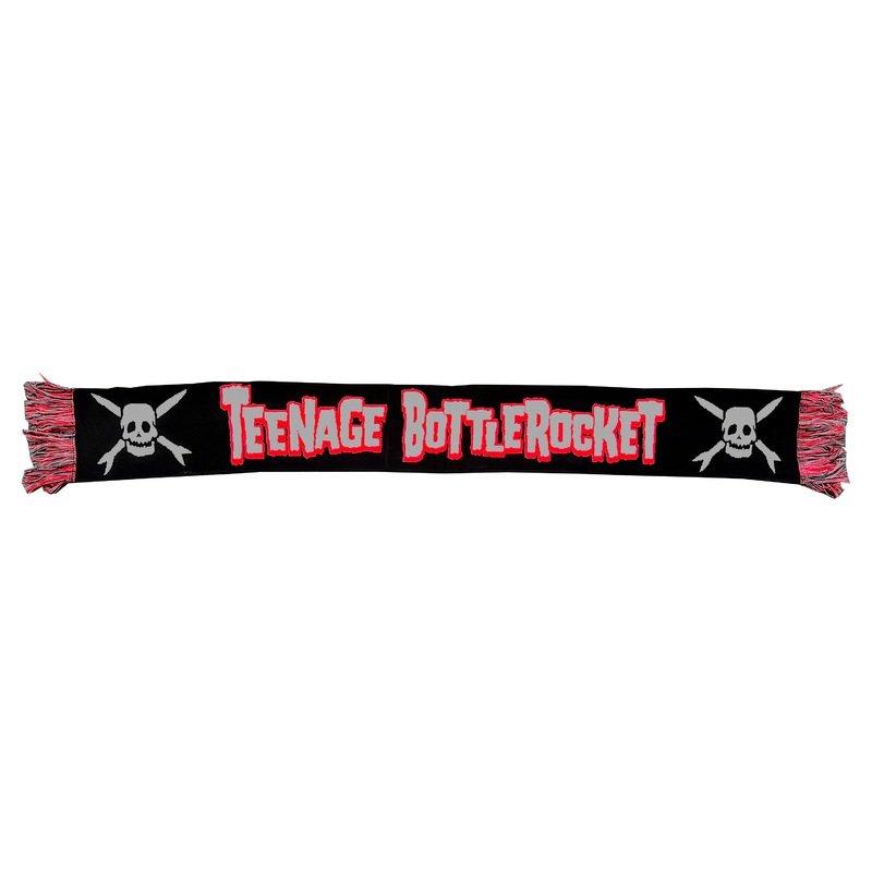 Teenage Bottlerocket – Logo – Scarf – Black, Grey & Red