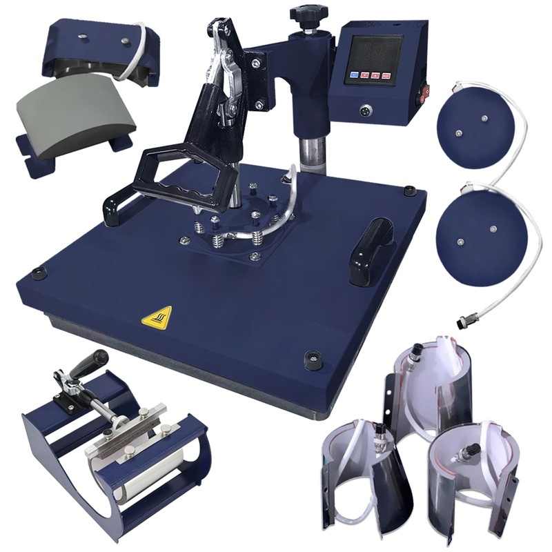 REFURBISHED Swing Design 15″ x 15″ Swing Away 8-in-1 Heat Press – Navy