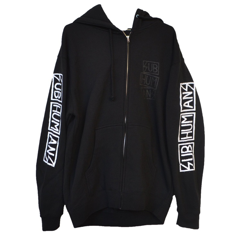 Subhumans – Skull Logo – Black – Zip-Up Hoodie