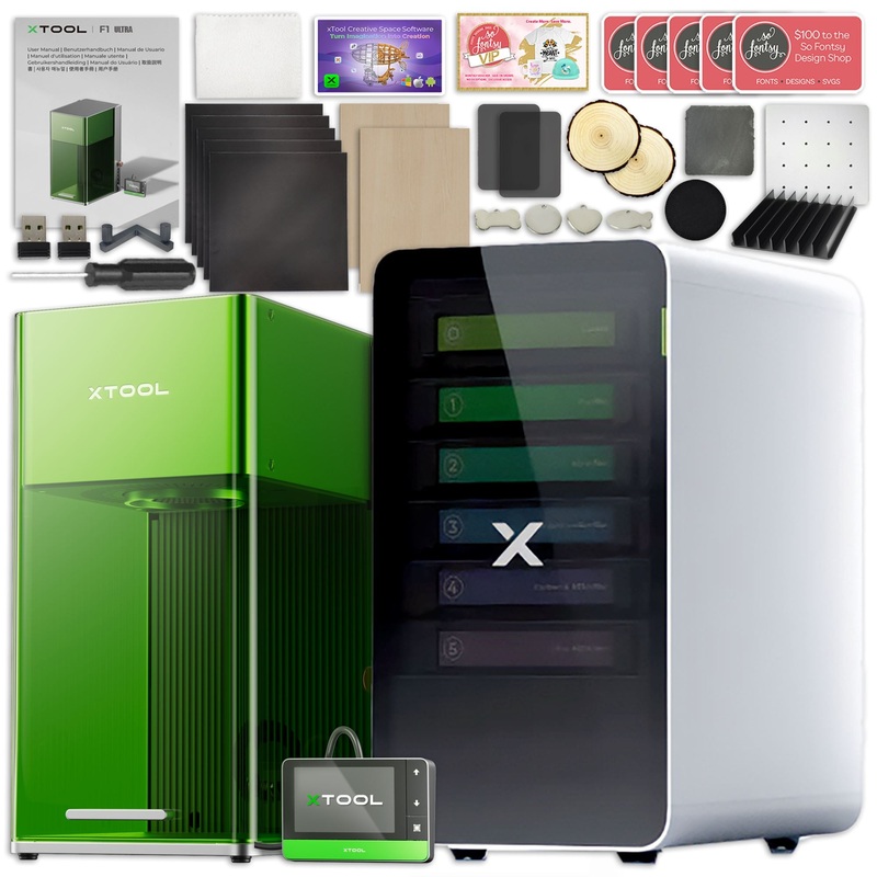 xTool F1 ULTRA 20W Fiber & Diode Dual Laser Engraver with Air Filter