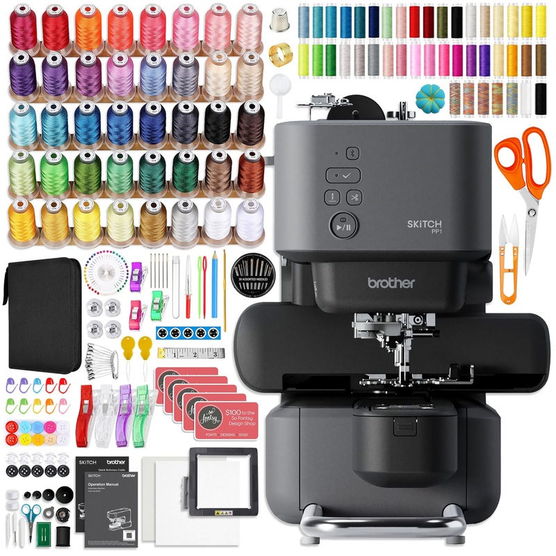 Brother Skitch PP1 4″ x 4″ Embroidery Machine with 250+ Accessories