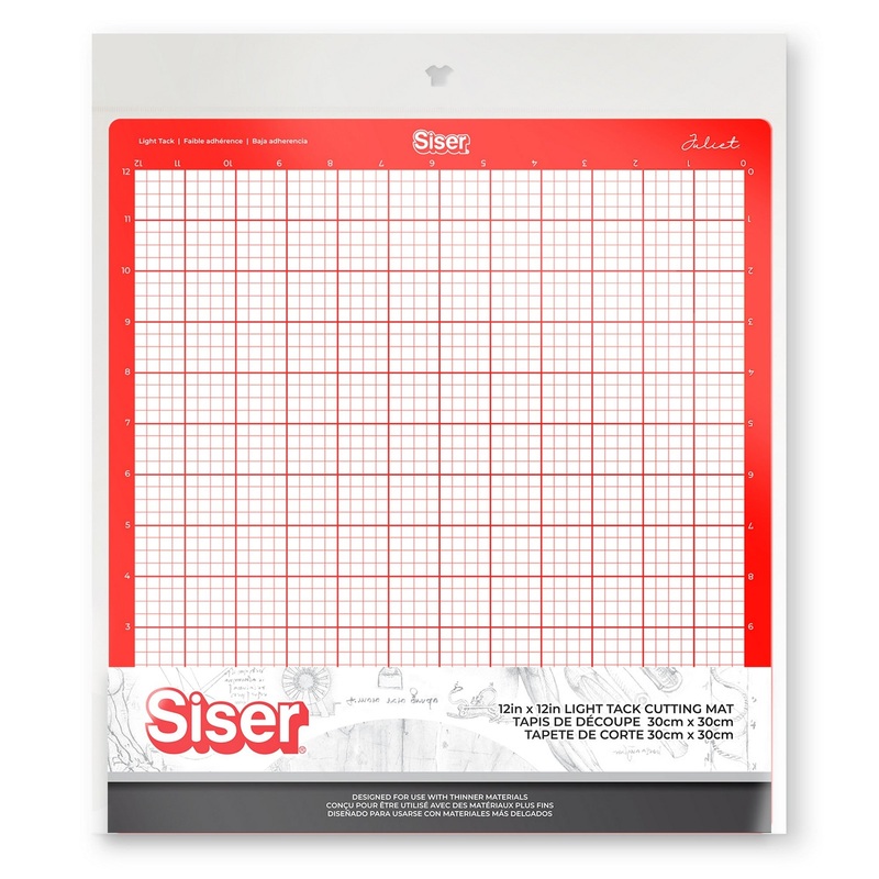 Siser Juliet Light Tack Cutting Mat – Red 12″ x 12″