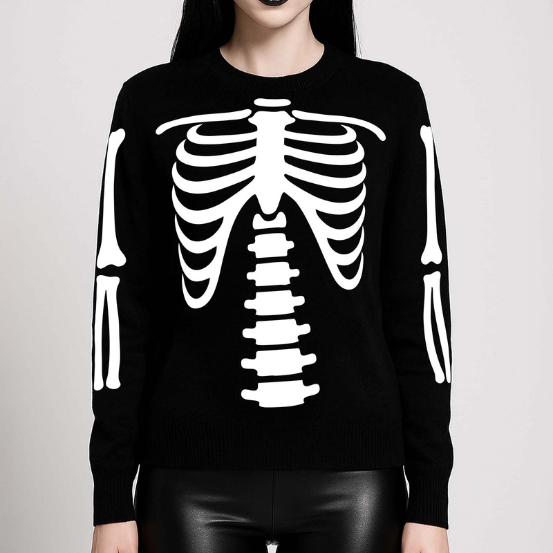Skeleton (Cashmere Blend Knit Sweater)