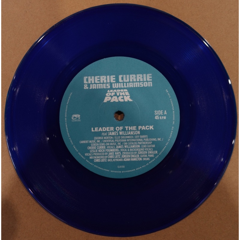 Cherie Currie & James Williamson – Leader of the Pack (Blue 7 inch Without Jacket)