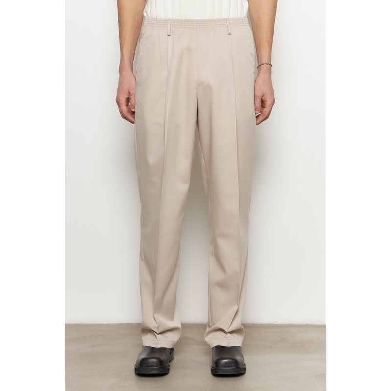 Ezio Beige Wide Leg Pants