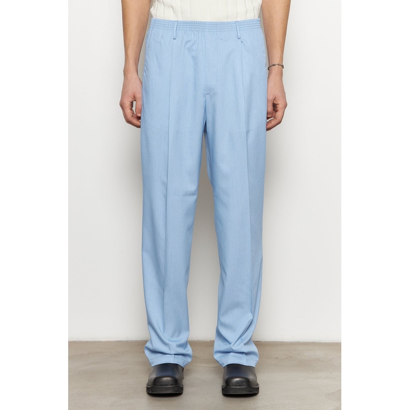 Ezio Light Blue Wide Leg Pants