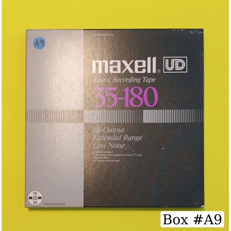 Maxell UD Sound Recording Tape 35-180 Japan Metal Reel Used – Blank Media
