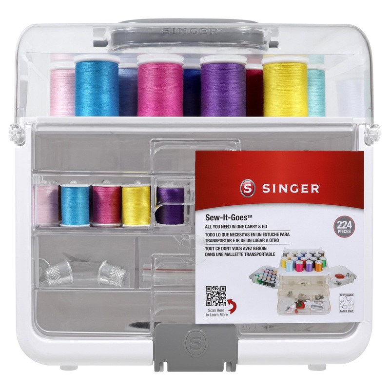 SINGER Sew-It-Goes 224 Piece Sewing & Craft Storage Kit with Classic Colors