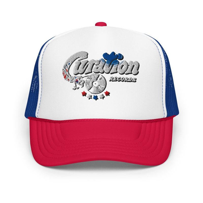 Cosmic American Curation Embroidered Foam trucker hat Blue / White / Blue
