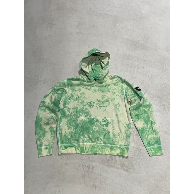 Pullover Hoodie Sweatshirt Tie Dye Green