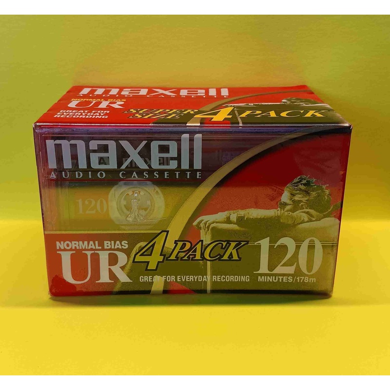 4 Pack Maxell Audio Cassette UR 120 New – Blank Media