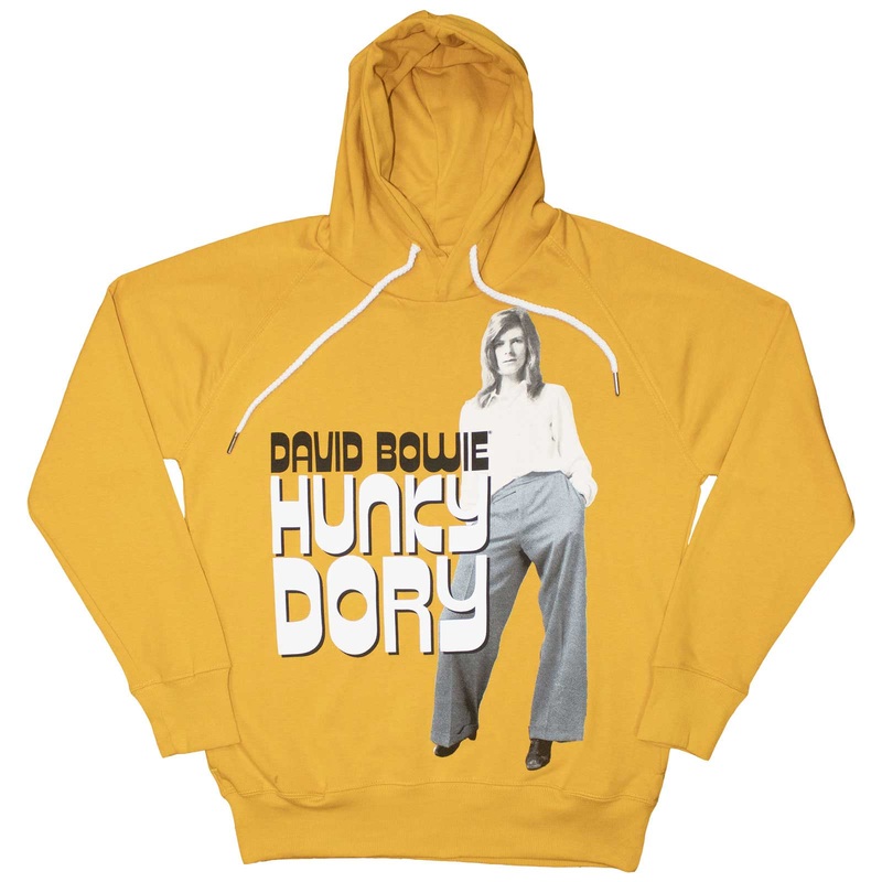 David Bowie Unisex Pullover Hoodie: Hunky Dory 2 Mustard Yellow