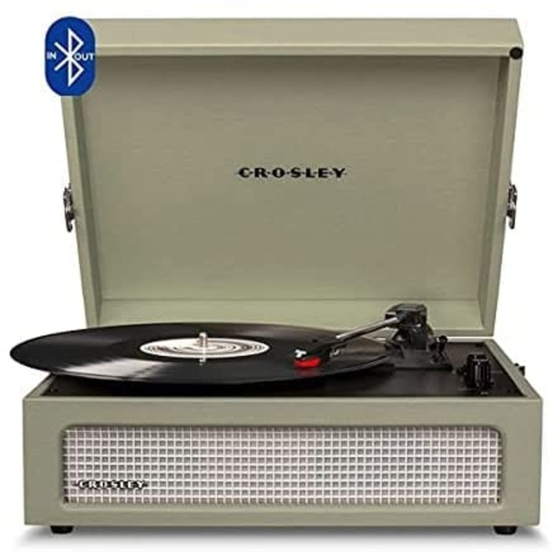 Crosley Voyager Plus – Bluetooth Turntable (Sage) [Tech & Turntables]