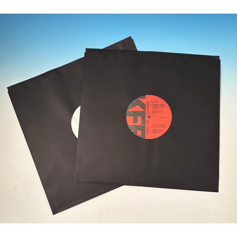 Polylined Paper Record Sleeves – Black (50 Pack)